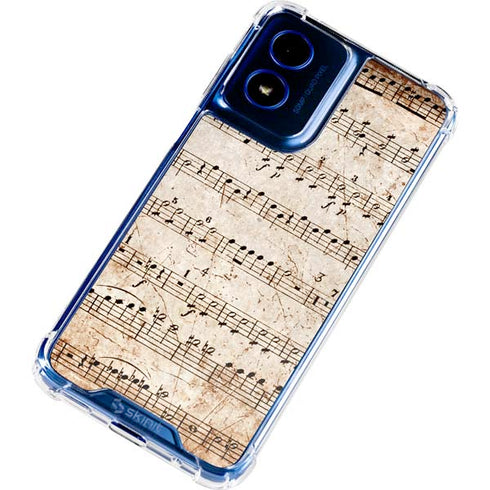 Antique Notes Moto G 5G (2024) Clear Case